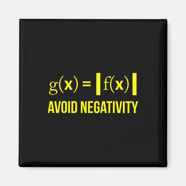 Íman Evite a Negatividade Matemático Nerd Geek Estudant (Frente)
