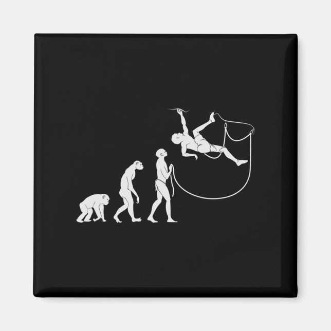 Íman Evolução Da Escalada De Rock Climber (Frente)