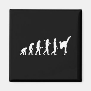 Íman Evolução engraçada de Karate Taekwondo - Karateca