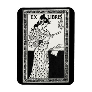 Íman Ex-libris art nouveau