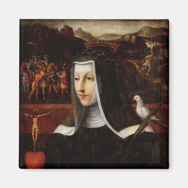 Íman Ex Voto dedicado à Rua. Catherine de Siena (Frente)