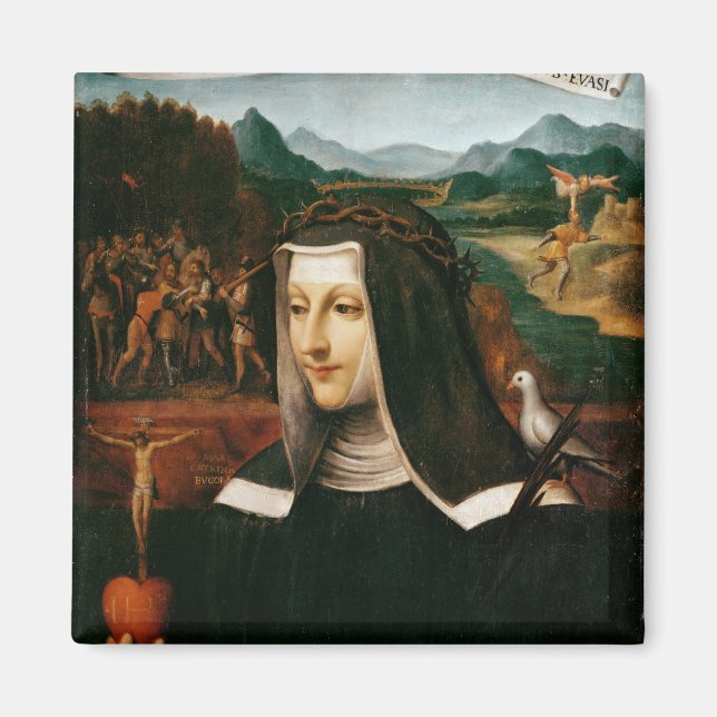 Íman Ex Voto dedicado à Rua. Catherine de Siena (Frente)