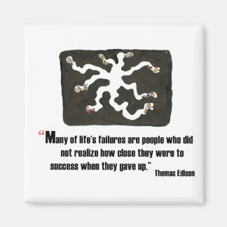 Íman Exame de citação motivacional de Thomas Edison -