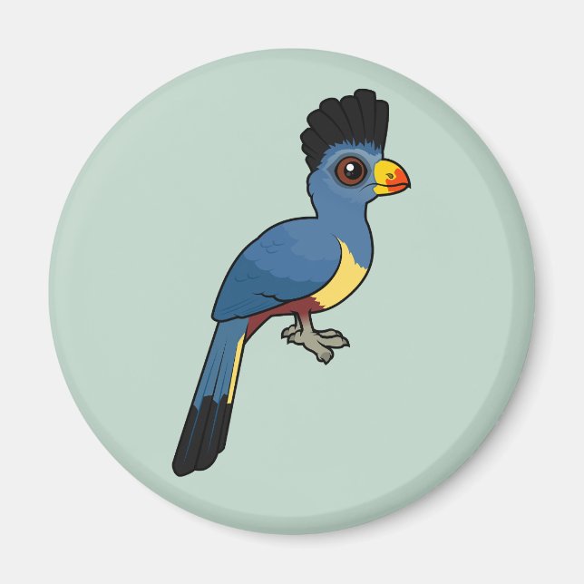 Íman Excelente azul Turaco (Frente)
