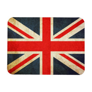 Íman Excelente Britian Flag em Grunge