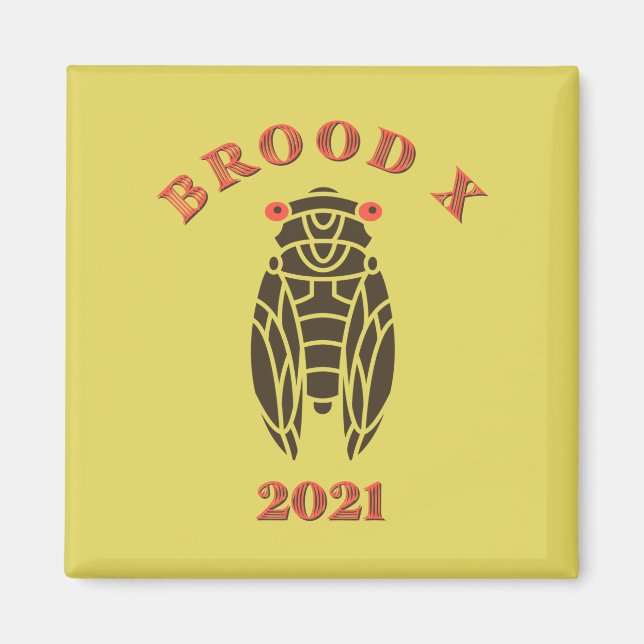 Íman Excelente Brood X Leste Cicada 2021 (Frente)