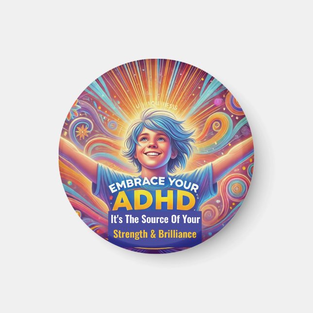 Íman Excelente com ADHD* Abrace seu ADHD (Frente)