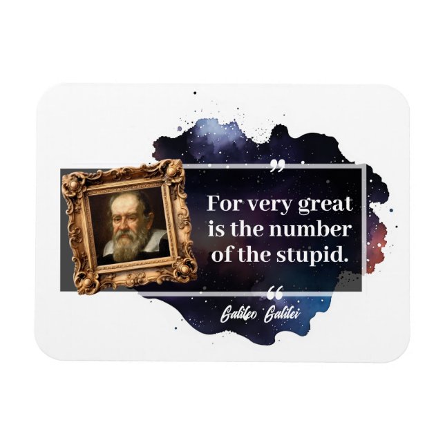 Íman Excelente de Galileu Galilei número do estúpido (Horizontal)