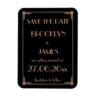 Íman Excelente Gatsby Art Deco Casamento Salve O Magnet