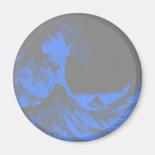 Íman Excelente Onda Azul e Cinzas de Seafoam
