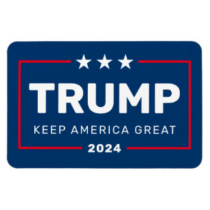 Íman Excelente Trump 2020 Keep America - vermelho azul