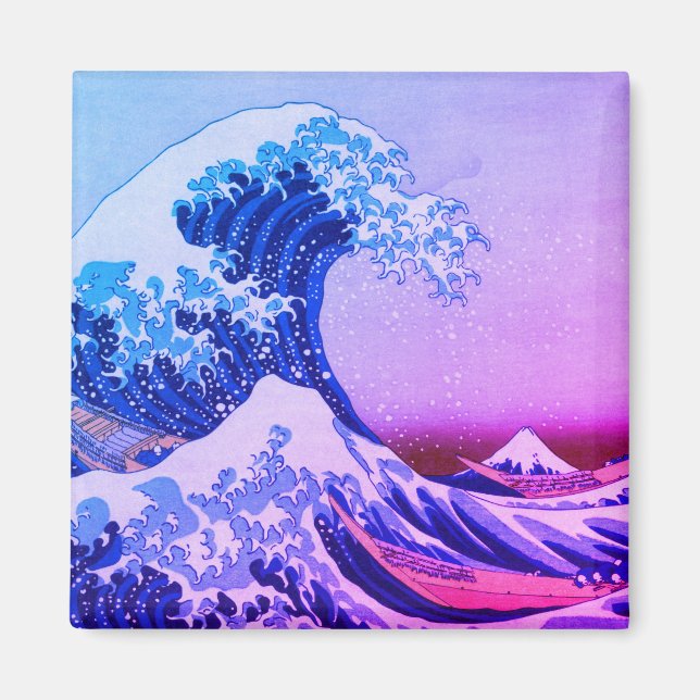 Íman Excelente Wave off Kanagawa & Japonês Art /Japão (Frente)