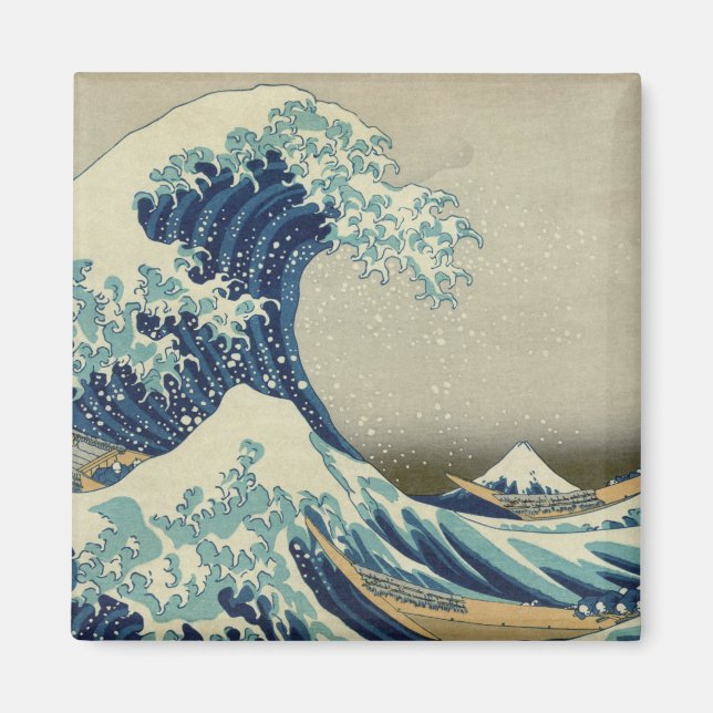 Íman "Excelente Wave off Kanagawa" por Hokusai magnet (Frente)