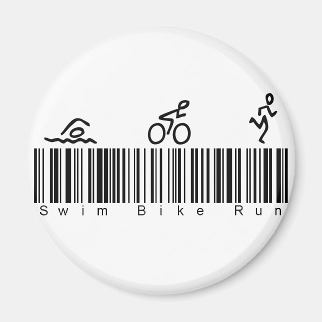Íman Execução de Bike de Natação de Código do bar (Frente)