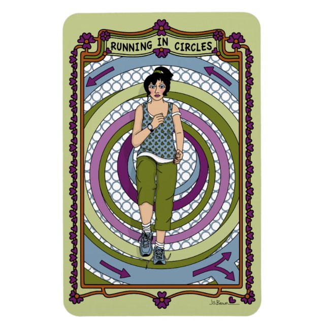 Íman Executando no frigorífico Círculos_A_4x6 (Vertical)