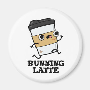 Íman Executando O Café Engraçado Latte