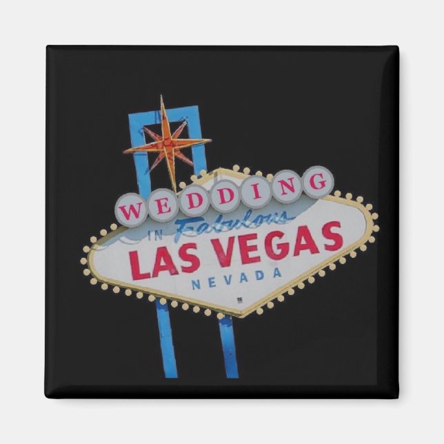 Íman Exemplo 1 do ímã WEDDING de Las Vegas (Frente)