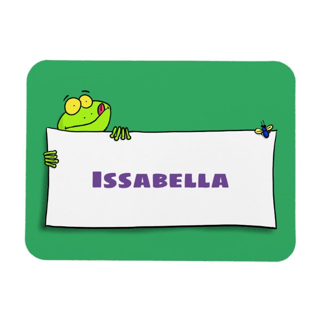 Íman Exemplo de desenho animado de sinal verde de sapo (Horizontal)