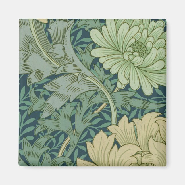 Íman Exemplo de padrão de papel de parede com crisântem (Frente)