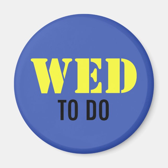 Íman EXEMPLO: SOMENTE COR / azul + seu texto (Frente)