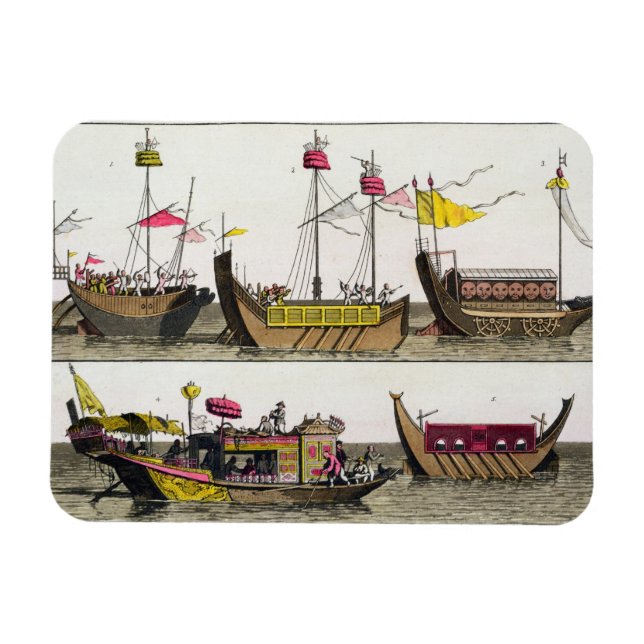 Íman Exemplos de navios chineses, ilustração do Le C (Horizontal)