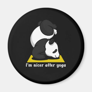 Íman Exercício bonito da ioga do zen do urso de panda