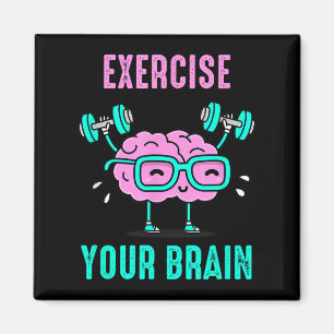 Íman Exercite seu cérebro Escrevendo seu cérebro Engraç