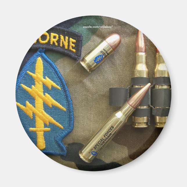 Íman Exército 5 verde berets especiais forças especiais (Frente)