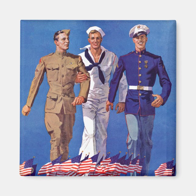 Íman Exército, Marinho e Marines (Frente)