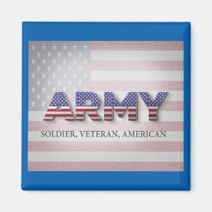 Íman Exército "Soldado, Veterano, Americano"