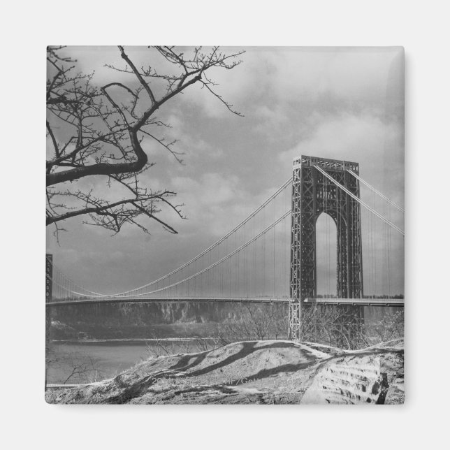 Íman Exibição de ponte de suspensão B&W (Frente)