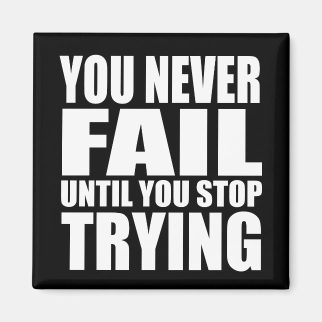 Íman Êxito na citação motivacional (Frente)