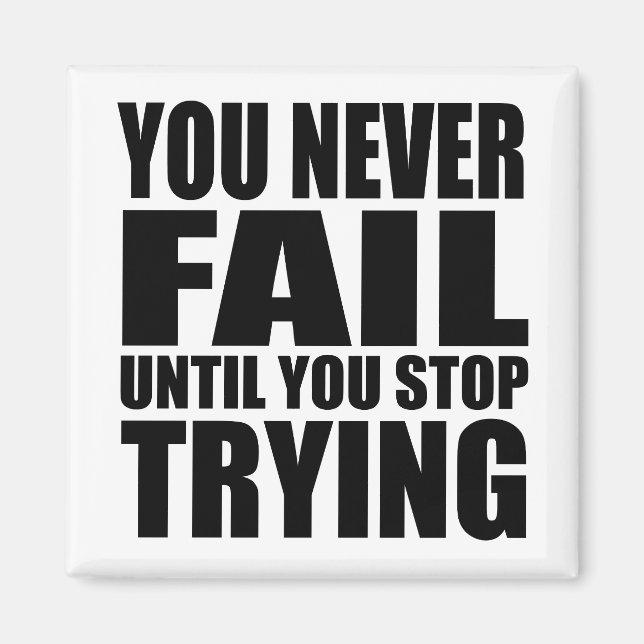 Íman Êxito na citação motivacional (Frente)