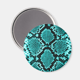 Íman Exótico Aqua Diamante Pele de Cascavel de Cobra Es