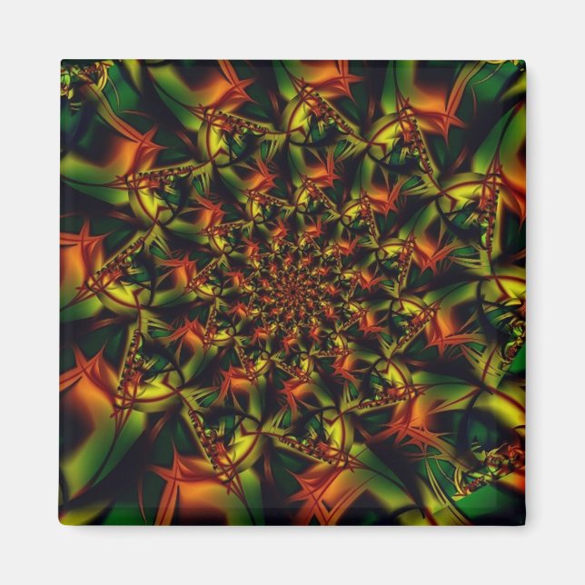 Íman Exótico | Arte frontal verde e amarela (Frente)