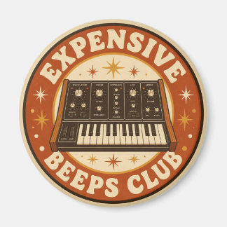 Íman Expensive Beeps Club – Lustiger Synth Nerd