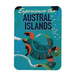 Íman Experimente a viagem vintage para as Ilhas Austrai
