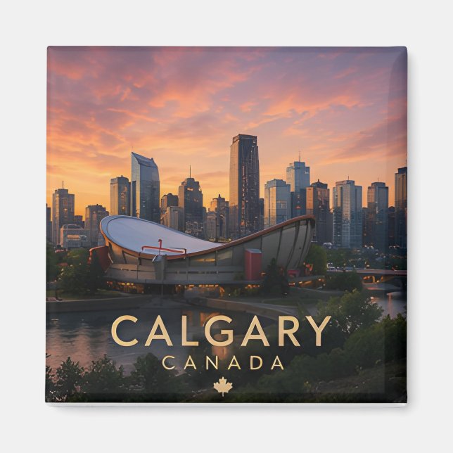 Íman Exploração da Cidade de Calgary Canadá ⛵ (Frente)