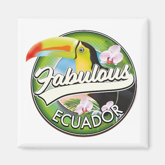 Íman Explore logotipo fabuloso do Equador (Frente)