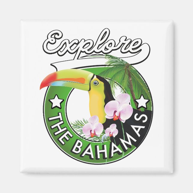 Íman Explore o logotipo das Bahamas (Frente)