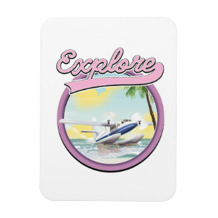 Íman Explore o logotipo do viagem