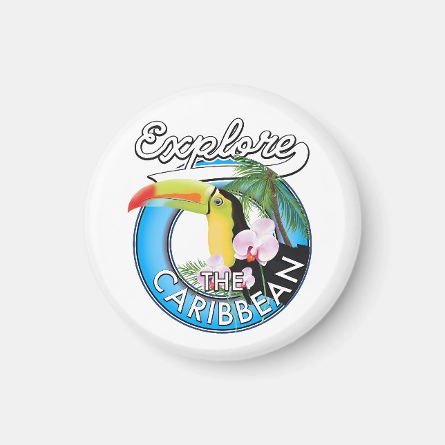 Íman Explore o patch de viagem de Caribe de . (Frente)