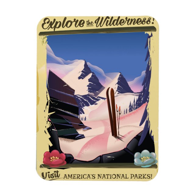 Íman Explore o pôster vintage da selvageria! (Vertical)