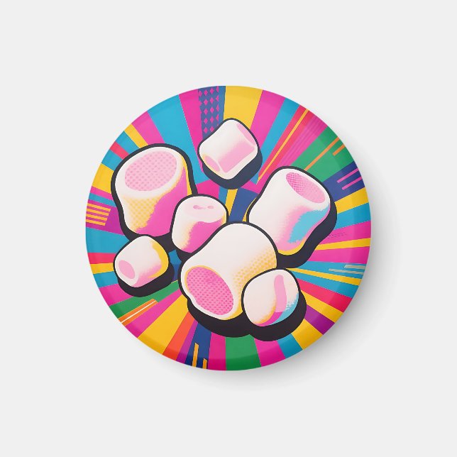 Íman Explosão de Marshmallow Pop Art (Frente)