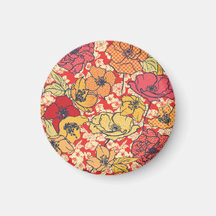 Íman Explosão Floral: Tendência Da Vintagem Sem Pernas.