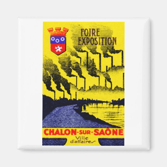 Íman Expo Industrial Francês 1920 (Frente)