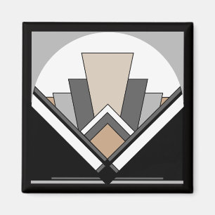 Íman Expressão do fã do art deco