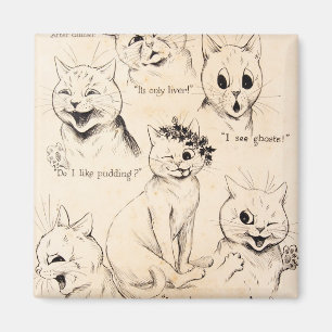 Íman Expressões Faciais de Vários Gatos, Louis Wain