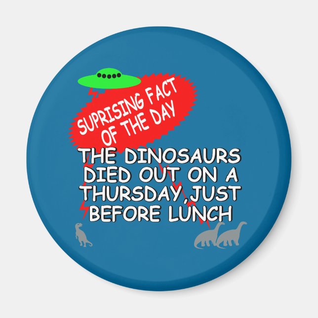 Íman Extinção do dinossauro engraçado (Frente)