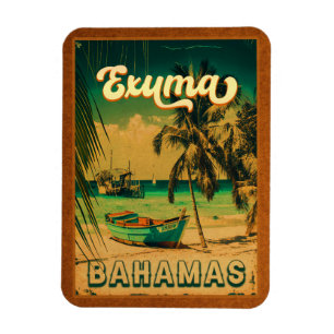 Íman Exuma Bahamas Vintage Beach Souvenirs